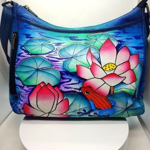 Anuschka Concealed Carry Hand Painted Leather Hobo